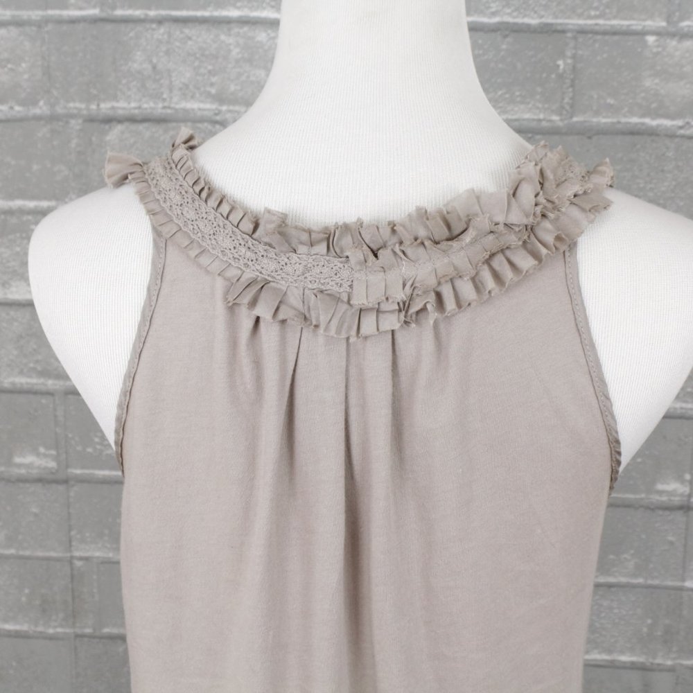 Anthropologie Deletta Ribbon Ruffle Tank Top - Picture 8 of 11